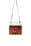 Subella London Tan Leather satchel with signature lock and detachable shoulder strap Seana Handbag