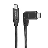 Mauknci Type C to Type C ケーブル L字 0.6m PD対応 USB 3.1 Gen2 100W/5A 急速充電 c to c pd ケーブル 5a E-Marker実装