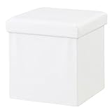 ボックススツール 正方形 合皮 折りたたみ ホワイト LFS-811WH ホワイト(白) 生活用品 インテリア 雑貨 インテリア 家具 椅子 スツール top1-ds-1457654-ak [簡易パッケージ品]