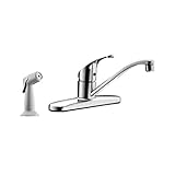 Cleveland Faucets CA47513 Flagstone Single-Handle Kitchen Faucet with White Side Spray, Chrome [並行輸入