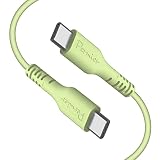 多摩電子工業 Permier シリコンケーブル C to C 1.0m PR-H301CC10 シリーズ USB Type-C to USB Type-C (ピクニックグリーン) PD対応 60W/3A急速充電 屈曲耐久約12万回を実現 ケーブル内部動線をグラフェンで覆い 外装シリコン素材を採用 折り曲げに強く断線しにくい