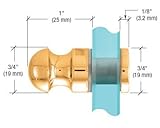 CRLゴールドメッキミニ電球スタイル片面ドアノブ