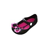 Lutents キッズ　サンダル　レインシューズ　リボン付き　通気性よい　履き心地良い　滑り止め　可愛い　おしゃれ　通園 通学　女の子　12.5-15cm　三色入 (14.5cm, ブラック)