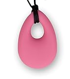 Stimtastic Chewable Silicone Droplet Pendant Necklace Nontoxic BPA and Phthalate Free, Pink by Stimt