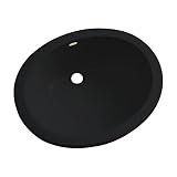 Dekor Sinks 88099 Ellsworth Cast Acrylic Under Counter Bathroom Sink, Black [並行輸入品]