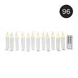 樹脂ドリップテーパーキャンドル タイマー付き 5"- Set of 96 ホワイト LC004085