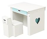 マツダ紙工業 エコかわデスクセット(ハート・ブルー) 9001000072