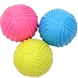 COOLTHICK 犬用ボール 犬用おもちゃ 噛む おもちゃ 玩具 ボール 小型犬 中型犬 ３個セット (ランダム)