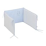 Cambrass Cot Bumper 60 x 60 x 40 cm (Cami Blue) by Cambrass