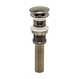 pf Waterworks decodrainプッシュボタン装飾シンクポップアップオーバーフローとドレイン PF0712-AB 1