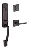 Baldwin DCMIAXSQULCSR112 Reserve Double Cylinder Handleset Miami x Square with Contemporary Square R