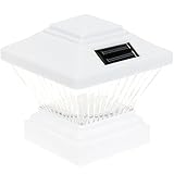 8 Pack Solar Fence Post Cap Lights - Colonial Style - Fit 4x4 PVC Posts [並行輸入品]