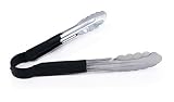 New Star Foodservice 35841ステンレススチールビニールコーティングユーティリティ春Tong、22.86 CM、ブラック、12セット