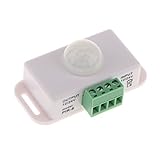 Dovewill 省エネランプ　LEDランプなどに　自動　赤外線　PIR　モーション　センサ　スイッチ　モーション　ディテクタ　DC12-24V　全２色 - ホワイト