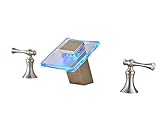 Rozin 糸ひき 浴室 洗面所用 蛇口 混合水栓 滝型 LEDライト シンク 洗面器用 じゃぐち