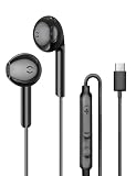 有線イヤホン タイプc【Google Pixel 10 9a 8a 7a対応】音量調整 絡み防止 通勤 仕事 ランニング usb c イヤフォン 有線 マイク付き たいふc Samsung Galaxy A25 A36 A53 5G S23 S25、Motorola Razr 60 50 40、Apple iPhone 17 16 15 対応、Android、typec ヘッドホン カナル型