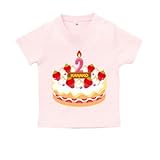 BabyChips Birthday Cake2(名入れ半袖ベビーTシャツ) 140 ライトピンク