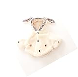 Cute Minor　ガールズ児童用　マント　秋冬　ファッション　新品　ラビット耳風の　子供用　毛皮　厚い　帽子つく　マッチングしやすい　ベビー　マント/コート (95cm, クリーム色)