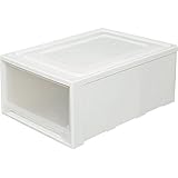 アイリスオーヤマ 収納ボックス チェスト ロング 幅39×奥行53 ×高さ23cm ホワイト/クリア MG-5323