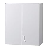 HCB-SRSU_書庫 キャビネット 完成品【両開き書庫 上置き】ホワイト サイズ：W900×D450×H1050 オフィス家具市場オリジナル【日本製】 オフィス 収納 書棚 戸棚 事務所