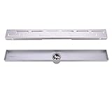 hanebath Linearシャワー床ドレインwith Removable Grate、つや消しステンレス 24 Inch NL2402G15
