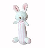 ベビーラトルぬいぐるみおもちゃとギフト - 新生児用幼児ツインズガールシャワーギフトベビー用おもちゃのための動物 - ソフトラトルとスクイカーセット (C)