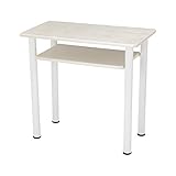 ＜ エトゥベラ ＞ ウッド調 ネイルテーブル 90cm ホワイト [ ネイルデスク スリムデスク パソコンデスク PCデスク 平机 作業台 ネイル デスク テーブル 机 コンセント ネイルサロン ジェルネイル セルフネイル ]