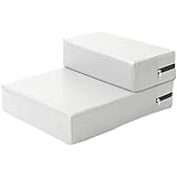 SUGGEST 犬用ステップ ドッグ 犬 ステップ 2段 選べるカラー 犬の階段 滑り止め付き 小型犬 シニア犬 コンパクト 防水 室内 屋外 車内 ペット用品 (ホワイト)