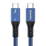 Thunderbolt 5 ケーブル Thunderbolt 4/3対応 USB4 ケーブル USB-C to USB-C 最大240W急速充電 80Gbpsデータ伝送 16K@30Hz/8K@60Hz サンダーボルト5 ケーブル (1M)
