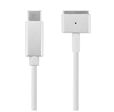 Sisyphy USB-C to Magsafe2 マグセーフ2 充電ケーブル MacBook Air Pro T-Tip互換 変換 PD 充電器 【PD60W 61W 65W 87W 最大100W】（2012 中期以降の磁気第２世代モデル 11、13インチ 対応）（第１第３世代非対応） 1m ホワイトTPE1m