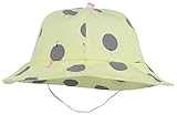 (コ-ランド) Co-land ベビー ハット つば広 赤ちゃん キッズ帽子 子供サンバイザー バケットハット ドット柄 あご紐 男の子 女の子 UVカット キャップ イエロー