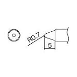 白光(HAKKO) コテサキ/0.7Bガタ T12B3