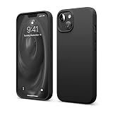 【elago】 iPhone13 対応 ケース 耐 衝撃 薄型 シリコン スマホケース 衝撃吸収 スリム 薄い シリコンケース カバー 耐衝撃 スマホカバー シンプル 携帯ケース [ Apple iPhone 13 / iPhone13ケース アイフォン13 / アイフォン13ケース 対応 ] SILICONE CASE ブラック