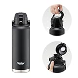 スケーター(Skater) ハンドル付 ダイレクトボトル 1200ml 水筒 マグボトル ブラック STD12H-A