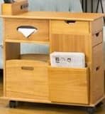 弁天インテリア サイドワゴン 【 たっぷり収納 / コンセント付き / 薄型 】 完成品