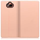 LOOF SKIN SLIM Xperia 8 / 8 Lite SOV42/ 902SO xperia8 xperia8lite 8lite 用 ケース カバー 手帳型 スマホ ケース カード収納 マグネット付き ベルトなし [アンバーローズ]