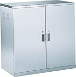 [N-5106583]ＴＲＵＳＣＯ　耐震薬品庫　両開型　棚スライド式　９００Ｘ５００ＸＨ９００ SWT