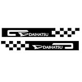 AWX ダイハツ DAIHATSU 車のステッカー 車用デカール 車 ロゴ ステッカー/エンブレム/シール 専用 車体装飾デカール 防水 耐熱 傷を隠す 外観を向上させる カッコいい 防水性能2枚 (黒, ダイハツ DAIHATSU) [並行輸入品]