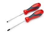 Crescent CSD2 Cushion Grip Screwdriver Set, Red/Black,2-Piece [並行輸入品]