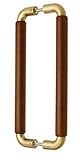 ウッドO型ハンドル SG/ブラウン (両面)　25φ 300mm (WO-25-R-300-SG/BR)