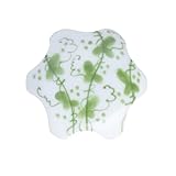 排水口カバー 蓋 有田焼 陶器 水回り トイレ 洗面台 かわいい おしゃれ 水はね防止 (ツタ)