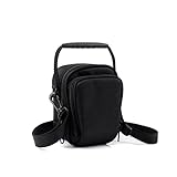 カメラケース ブラック 耐衝撃 2ウェイ使用 調節可能なショルダーバッグ ウェストバッグ Panasonic Lumix DMC-TZ80 DMC-TZ81 DMC-TZ70 DMC-TZ71 DMC-TZ60カメラ用, ブラック///ホワイト, One Size, カメラケース