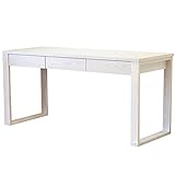 ライフスタイリングショップ パソコンデスク 幅150×奥行59 木製 引出付 シンプル オフホワイト LS-388OWH