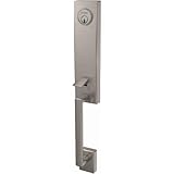 Schlage FCT58-CEN カスタムセンチュリーキーエントリーシングルシリンダーハーフプレートハンドル、サテンニッケル