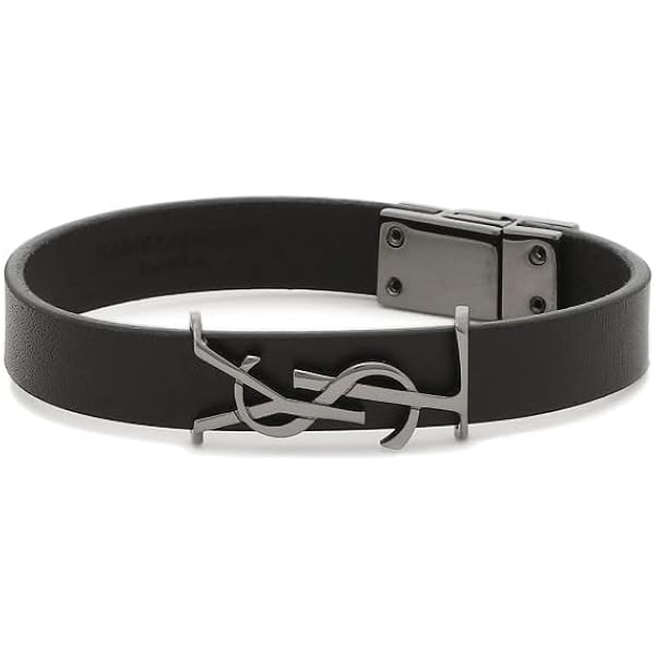 Amazon | (サンローラン)SAINT LAURENT YSL ロゴ レザー ブレスレット