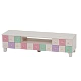 リビング インテリア テーブル からくり箱 のような 遊び心 DVDデッキ や TVゲーム も 置ける WOOD PRODUCTS テレビ台 カラフル