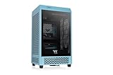 Thermaltake（サーマルテイク）Tower 200 Mini-ITX コンピューターケース 2x140mm搭載CT140ファン 最大長380mmのGPUをサポート CA-1X9-00SBWN-00 ターコイズ