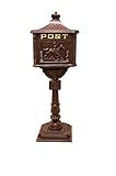 NACH jh-05-BRONZE Aluminium Equestrian Standing POST Mailbox with Key Bronze [並行輸入品]