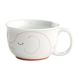 きざむ 名入れ マグカップ ぞうさん スープマグギフト ピンク