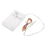 SODIAL 2Mフェアリーライトストリング 20 LED 点灯バッテリー クリスマスパーティウェディング ウォームホワイト